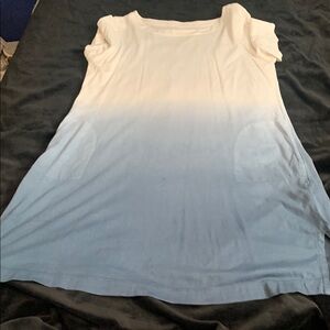 Ombre Blue and White Dress